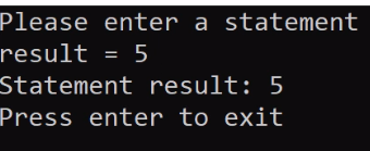 Single Statement Console Output